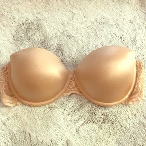 PINK VS beige strapless bra